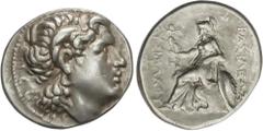 GREEK COINS Ancient Greece Tetradracma. 297-281 a.C. LISÍMACO. TRACIA. Anv.: Cabeza diademada de Alejandro Magno con cuerno de Amón a derecha. Rev.: Atenea entronizada a izquierda sosteniendo Nike, de