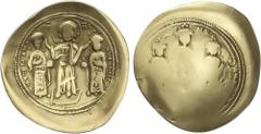 BYZANTINE COINS Byzantine Coins Histamenon Nomisma. (1068-1071 d.C). ROMANO IV DIÓGENES. CONSTANTINOPLA. Anv.: Cristo en pie de frente coronando a Romano y Eudocia. Rev.: Constancio, Miguel y Andrónic