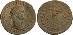 ROMAN COINS: ROMAN EMPIRE Roman Coins Dupondio. Acuñada el 90-91 d.C. DOMICIANO. Anv.: IMP. CAES. DOMITIAN. AVG. GERM. COS. XI. Cabeza radiada a derecha. Rev.: VIRTVTI AVGVSTI S. C. Virtud en pie a de