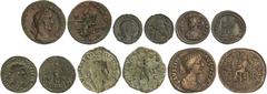 ROMAN COINS: ROMAN EMPIRE Roman Coins Lote 6 monedas 1/2 Centenional, Antoniniano, Dupondio y Sestercio (3). FAUSTINA HIJA a CONSTANCIO II. AE. Sestercio Faustina hija (VENVS FELIX SC) y Galieno (2) (