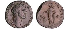 ROMAN COINS Antonin le Pieux - Sesterce (158-9, Rome) Antonin sacrifiant A/ ANTONINVS AVG PIVS P P TR P XXII Liberté Buste lauré à droite. R/ VOTA SVSCEPTA DEC III COS IIII SC Antonin voilé debout à g