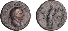ROMAN COINS Vespasien - As (71, Rome) - La Bonne Foi A/ IMP CAES VESPASIAN AVG COS VIII PP Buste lauré à droite. R/ FIDES PVBLICA SC. La Bonne Foi debout à gauche, tenant une patère et une corne d'abo