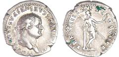 ROMAN COINS Titus - Denier (79, Rome) - Vénus A/ IMP TITVS CAES VESPASIAN AVG P M. Tête laurée à droite. R/ TR P VIIII IMP XV COS VII P P Vénus debout à droit, vue de dos appuyée sur une colonne, tena