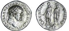 ROMAN COINS Vespasien - Denier - (70, Ephèse) A/ IMP CAESAR VESPAS AVG COS II TR P P P Tête laurée à droite. R/ LIBERI IMP AVG VESPAS Vespasien et Titus debout de face. R SUP C.249 (12f)-RCV.2401 ($68