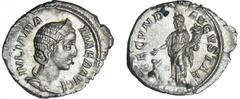 ROMAN COINS Julia Mamée - Denier (232, Rome) - La Fécondité A/ IVLIA MAMAEA AVG Buste drapé à droite. R/ FECVND AVGVSTAE. La Fécondité assise à gauche, tendant la main à un enfant et tenant une corne 
