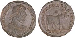ROMAN COINS Julien II le Philosophe - Double maiorina (360-363, Constantinople) - Le bœuf Apis A/ D N FL CL IVLIANVS P F AVG Buste diadémé, drapé et cuirassé à droite. R/ SECVRITAS REIPVB // CONSPA Le