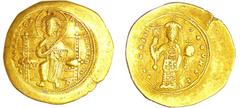 BYZANTINE COINS Constantin X - Histamenon nomisma (1059-1067, Constantinople) A/ ΙhS XΙS RЄX RЄςNΑNTΙnm Le Christ assis de face. R/ +KωN RΑC Λ Ο ΔΟVKΑC Constantin debout de face. TTB Sear.1847-BN.1-9 