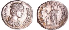 ROMAN COINS Julia Mamée - Denier (222, Rome) - Vénus A/ IVLIA MAMAEA AVG Buste nu à droite. R/ VENVS GENETRIX Vénus debout à gauche, un enfant devant elle. R SUP C.72 (3f)-RCV.8215 ($100) Ar ; 3.27 gr