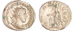 ROMAN COINS Volusien - Antoninien (253, Milan) A/ IMP CAE C VIB VOLVSIANO AVG Buste radié et drapé à droite. R/ P M TR P IIII COS II. Volusien debout à gauche, tenant un rameau et un sceptre. TTB+ C.9