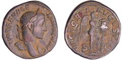 ROMAN COINS Alexandre Sévère - Sesterce (230, Rome) - La Victoire A/ IMP SERV ALEXANDER AVG Tête laurée à droite. R/ VICTORIA AVGVSTI // S C. La Victoire debout à droite. TTB C.567 (12f)-RCV.8022 ($42