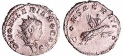 ROMAN COINS Valérien II - Antoninien (258, Cologne) - Valérien II sur un aigle A/ DIVO VALERIANO CAES Buste radié et drapé à droite. R/ CONSECRATIO. Aigle volant à droite et enlevant au ciel Valérien 