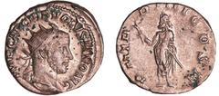 ROMAN COINS Volusien - Antoninien (253, Milan) A/ IMP CAE C VIB VOLVSIANO AVG Buste radié et drapé à droite. R/ P M TR P IIII COS II. Volusien debout à gauche, tenant un rameau et un sceptre. TTB+ C.9