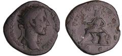 ROMAN COINS Commode - Dupondius (177, Rome) A/ L AVREL COMMODVS AVG GERM SARM. Tête radiée à droite. R/ TR P II IMP II COS PP / SC Rome assie à gauche sur un bouclier tenant une Victore et un parazoni