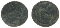 Asia Minor Asia Minor - Lycia - Lycian League / Myra-Masikytes - AE18 (27-23 BC, 3.84 g) - Head of Artemis to right, bow and quiver over left shoulder / Stag standing right, Isis crown to right (cf. R