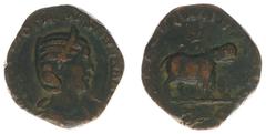 Roman Imperial Coinage Roman Imperial Coinage - Otacilia Severa (+249) - AE Sestertius (Rome AD 248, 16.53 g) - MARCIA OTACIL SEVERA AVG Diademed and draped bust right / SAECVLARES AVGG Hippopotamus s