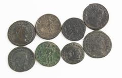 Ancient coins in lots Ancient coins in lots - Roman coinage - A small lot Roman larger module Folles: Constantinus II, Diocletianus, Maxentius, Maximianus (3), Maximinus II and Licinius - in total 8 c