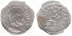 Roman Imperial Coinage Roman Imperial Coinage - Maximinus I Thrax (235-238) - AR Denarius (Rome, 2.65g) - IMP MAXIMINVS PIVS AVG Laureate, draped and cuirassed bust right / SALVS AVGVSTI Salus enthron