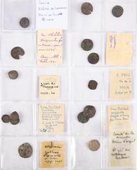 Coins world in lots (boxes) Coins world in boxes - Italy - Lot Italy Savoy Emmanuel Philibert (1553-80) incl. Parpagliola's 1578,1580 and 5x no date visible; ¼ di Grosso nd. (MIR540); 3x ¼ di Soldo (M