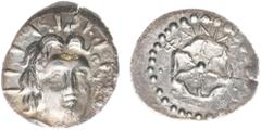Ancient coinage / Greece Greece - Islands off Caria - Rhodos / Rhodes - AR Drachm (c. 40 BC-25 AD, 4.25g) - Phainilas, magistrate - Radiate head of Helios facing slightly right / Open rose, acrostolio