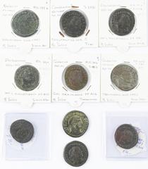 Ancient coins in lots - Roman coinage Ancient coins in lots - Roman coinage - A nice lot of Roman large Folles (around AD 300): 3 x Galerius, 2 x Diocletianus, 2 x Maxentius, 2 x Maximianus and 1 x Co