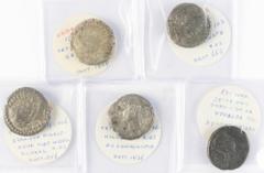 Ancient coins in lots - Roman coinage Ancient coins in lots - Roman coinage - A nice lot of bi. Tetradrachms, all struck in Egypt (Alexandria): Nero (Datt. 197), 2 x Traianus (Datt. 656 and 669) and 2
