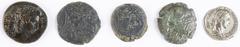 Ancient coins in lots - Miscellaneous coinage Ancient coins in lots - Miscellaneous coinage - A small lot ancient coins: an AE24 of Ptolemy XII in VF (Cyprus, Svoronos 1842), an AE20 of Ptolemy IX Sot