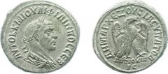 Roman Imperial Coinage - Philippus I Arabs (244-249) - Syria / Antioch - AR Tetradrachm (248-249, 11.38 gm.) - Laureate and draped bust right / Eagle standing right / holding wreath in beak, SC below 