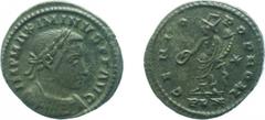 Roman Imperial Coinage - Maximinus Daia (305-313) - Bill. Follis (London 310-312, 4.14 gm.) - Laureate and cuirassed bust right / GENIO POP ROM Genius standing left (S. 14856) - XF