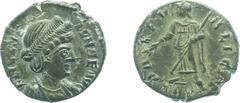 Roman Imperial Coinage - Helena - AE Nummus (Trier 337-340, 1.54 gm.) - FL IVL HELENAE AVG Diademed and draped bust to right / PAX PVBLICA Pax with twig and scepter (RIC 55) - a.XF