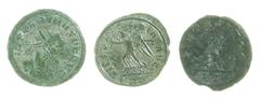 Ancient coins in lots - Lot with 3 Antoniniani: Probus and 2 x Carinus, all nice graded