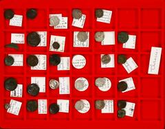 Ancient coins in lots - Collection of appr. 30 Thracian ancient coins including 13 x silver (incl. 9 x Illiria Drachm, AR Stater Aegina, diobol Mesembria, etc.) and 17 bronzes (Corcyra, Mesembria, Olb