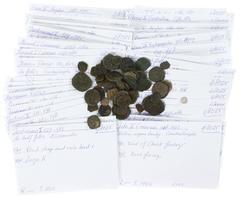 Ancient coins in lots - An interesting collection of mainly Byzantine bronzes: appr. 87 pieces WITH DESCRIPTIONS and catalogue numbers, several emperors (also anonymous) and several denominations ((ha