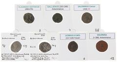 Ancient coins in lots - A lot with 7 Antoniniani including 2 x Quintillus, Saloninus, Licinius II, etc., avg. a.VF