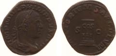 Roman Imperial Coinage - Philippus I Arabs (244-249) - AE Sestertius (Rome AD 248, 19.38 g) - Laureate and draped bust right / MILIARIVM SAECVLVM Column with inscription COS III in fields S-C (cf. RIC