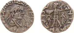 Ancient coinage Hellenistic Monarchies - Baktrian and Indo-Greek Kingdoms - Zoilos II (ca. 55-35 BC) - AR Drachm (Jamnu, 2.31 g) - Diademed and draped head right / Pallas standing left, holding shield