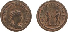 Ancient coinage Roman Imperial Coinage - Saloninus (258-260) - AE Antoninianus (Antiochia AD 258, 3.68 g) - P COR SAL VALERIANVS CAES Radiate and draped bust right / DII NVTRITORES Jupiter handing ove