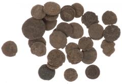 Ancient coins in lots Ancient coins in lots - A small lot with appr. 30 ancient small bronze coins, mostly Folles, uncleaned