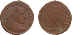 Ancient coinage Roman Imperial Coinage - Maximinus Daia (305-313) - AE Follis (Heraclea AD 305-306, 10.01 g) - Laureate head right / GENIO POPVLI ROMANI Genius with patera and cornucopiae (RIC 26b) - 