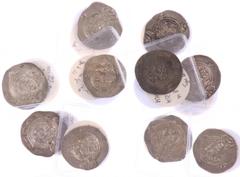 World Coins (boxes) Arabian Empires - Sasanian Empire, Khusro II (590-628), AR Drachm (4.13 g.) mint signature AW (at or near Hormizd-Ardashir), Yr.16 (AD 605/06); same, mint signature GD, Yr.10, AR d