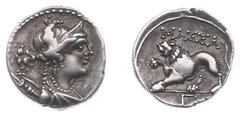 Ancient coinage Celts - Gaul - Massalia - AR Drachm (c. 150-100 BC, 2.67 g) - Diademed and draped bust of Artemis right, quiver at shoulder / MAΣΣA Lion rampant left, gamma in ex. (cf. SNG Cop. 777) -