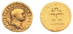 Ancient coinage Roman Imperial Coinage - Titus (69-81) - AV Aureus (Rome AD 80, 6.79 g) - IMP TITVS CAES VESPASIAN AVG PM Laureate head to left / TRP IX IMP XV COS VIII PP Wreath on curule chair (Cali