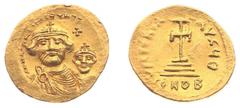 Ancient coinage Byzantine Coinage - Heraclius (610-641) - With Heraclius Constantine - AV Solidus (Constantinople, 4.47 g) - Facing busts of Heraclius and Heraclius Constantine, each crowned and weari