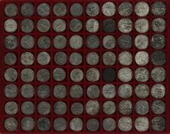 Ancient coins in lots Ancient India - Ancient India, Indo-Scythians, AR/billon tetradrachms, Azilises, c.57-35 BC, King mounted with spear / city deity, (Senior type 56 [16]), Azes (I), c.57-35 BC, Ki