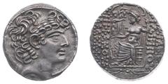 Ancient coinage / Hellenistic Monarchies The Seleukid Kingdom - Aulus Gabinius (Proconsul, 57-55 BC) - AR Tetradrachm (posthumous type of Philip I Philadelphos) - Diademed head of Philip right / Zeus 