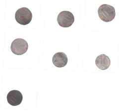 World Coins (boxes) Arabian Empires - Abbasid, temp. al-Mahdi AR dirham (2), Madinat al-Salam, AH161, 162 (A.215); temp. al-Rashid AR dirham Madinat al-Salam, AH181, AH189, 191, 192 (A.219.9/219.2) - 