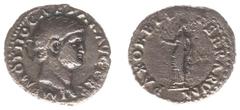 Roman Imperial Coinage Otho (69) - AR Denarius (Rome, . Obv: IMP M OTHO CAESAR AVG TRP Bare head right / PAX ORBIS TERRARVM Pax standing left, holding olive branch and caduceus (RIC 4) - VF, some poro