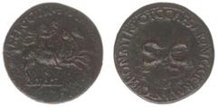 Collection Jeroen van der Meulen Caligula (37-41) - AE Dupondius (Rome, struck under Caligula AD 37-38, 13.10 g) - NERO ET DRVSVS CAESARES Nero and Drusus on horseback riding right / C CAESAR AVG GERM