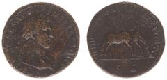 Collection Jeroen van der Meulen Nerva (96-98) - AE Sestertius (Rome AD 97, 21.76 g) - IMP NERVA CAES AVG PM TR P COS III PP Laureate head right / VEHICVLATIONE ITALIAE REMISSA 'With the levy for supp