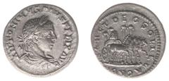 Collection Jeroen van der Meulen Elagabalus (218-222) - AR Denarius (Eastern Mint AD 218-219 AD, 2.83 g) - ANTONINVS PIVS FEL AVG Laureate, draped and cuirassed bust right / SANCT DEO SOLI Stone of Em