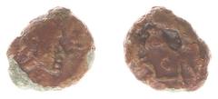Collection Jeroen van der Meulen Libius Severus (461-465) - AE Nummus (Rome, 0.67 g) - Pearl-diademed head right / Monogram of Ricimer (cf. RIC 2715) - F/VF, brown patina, edge damage, a rare coin. Li